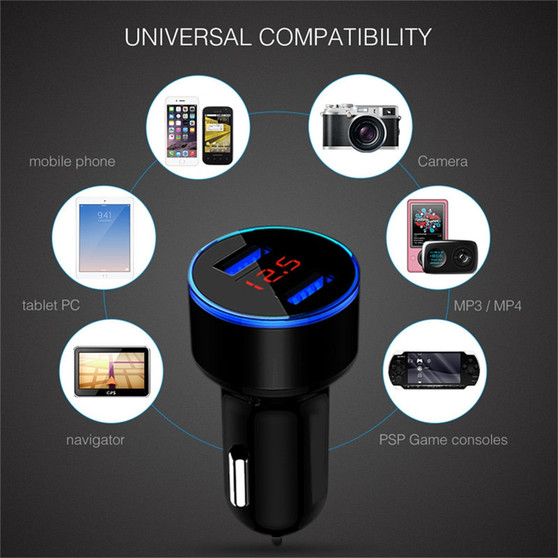 3.1A LED Dual USB Car Charger