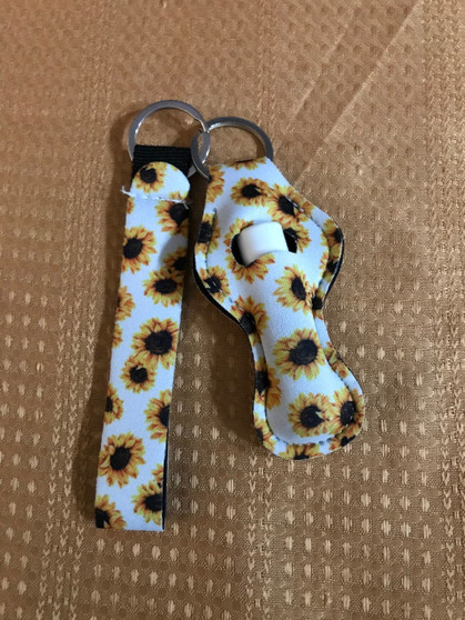 Chapstick Keychain  with Wristlet Lanyard