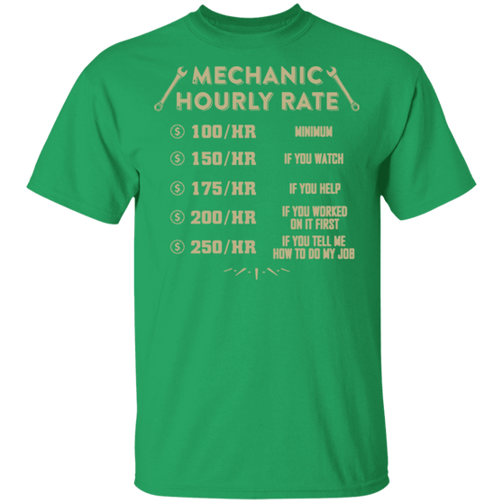 Mechanic T-Shirt - Mechanic Hourly Rate