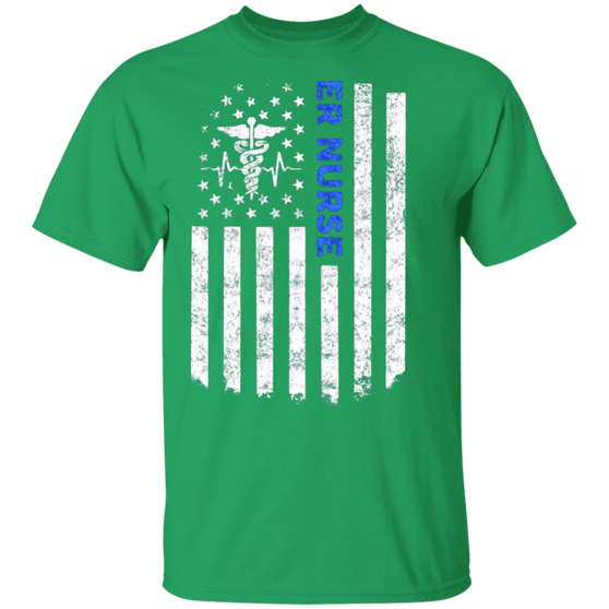 Er Nurse T-shirt With Flag Nursing Shirt