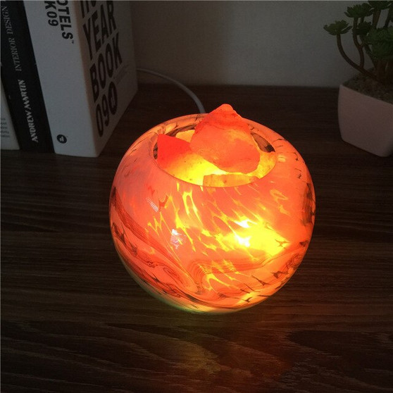 Deep sea azure Himalayan salt lamp simple creative warm decorative table lamp adjustable night light bedroom bedside lamp