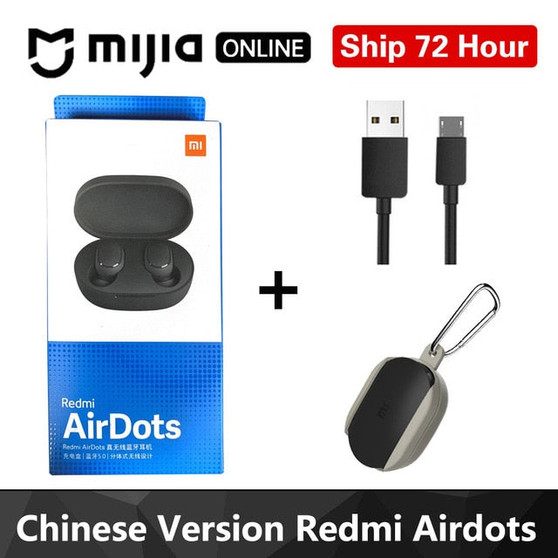 Xiaomi Redmi Airdots In Ear TWS Bluetooth 5.0  Earphone Bass Stereo Wireless Cancellation With Mic Handsfree Earbuds AI Control