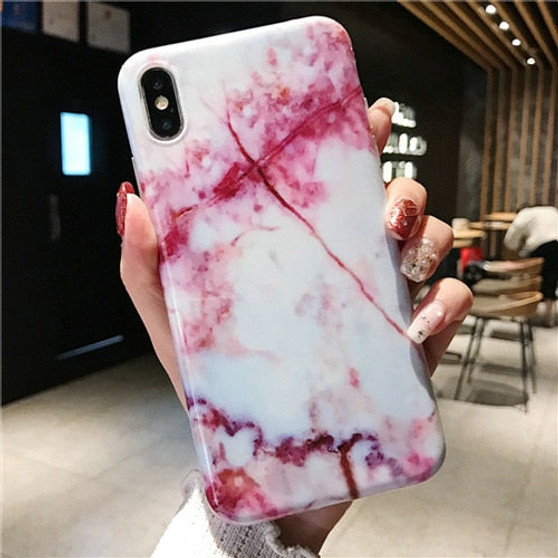 Vintage Marble case for iphone XS Max XR XS 11 case Granite painted tpu case For Iphone 8 7 Plus X 6 6S Protective Fundas Capa