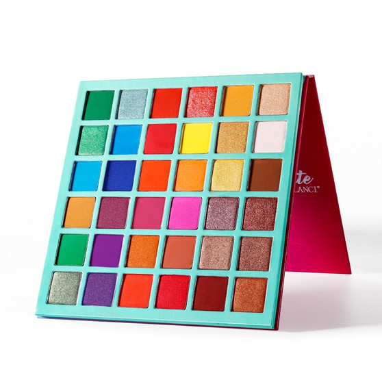 Rainbow Eyeshadow Pallet 36 Colorful Pigmented Kit
