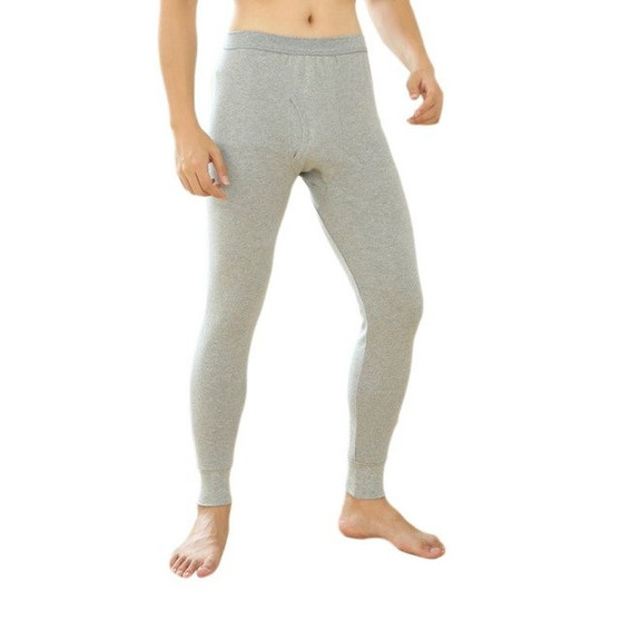 2019 New Fashion Men Underwear Pants Slim Solid Polyester Leggings Keep Warm Thin Trouser Casual Cozy Leggings