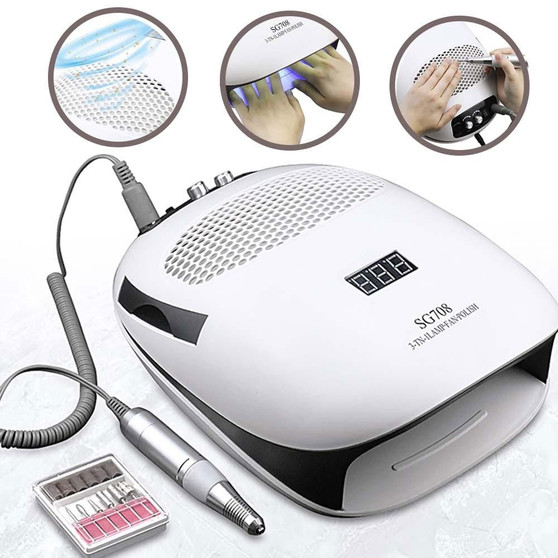 3 in 1 - Limited Time Offer - Nail Drill | LED Nail Lamp | Nail Vacuum