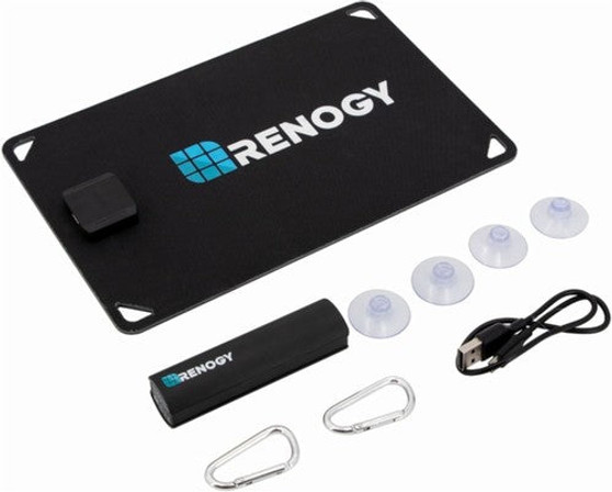 Renogy E.FLEX5 Monocrystalline Portable Solar Panel with 2500 mAh Power Bank