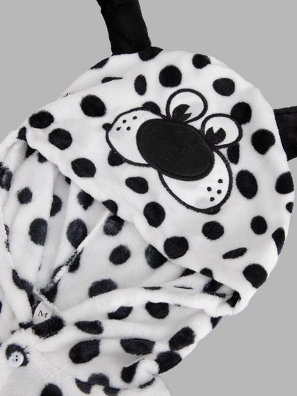 Dalmatian Dog Plush Button Through Costume Pajama Onesie