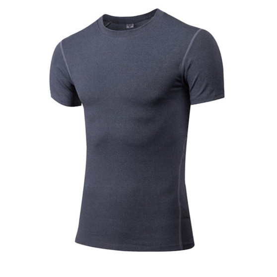 Yuerlian Quick Dry Compression Men's Short Sleeve T-Shirts Running Shirt Fitness Tight Tennis Soccer Jersey Gym Demix Sportswear