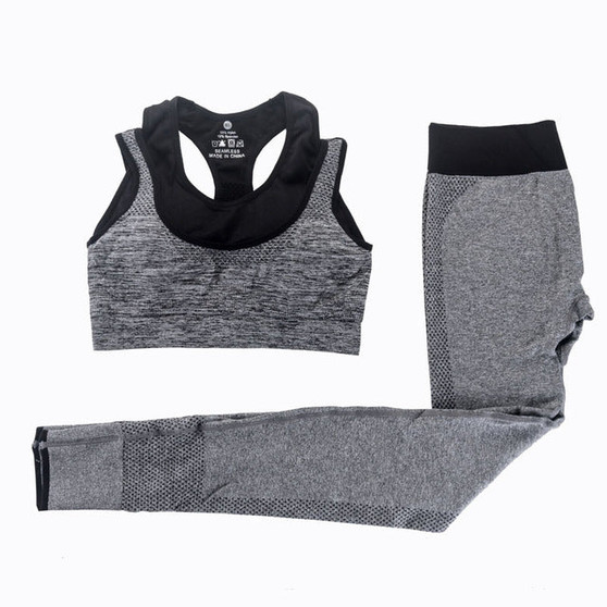 2Pcs Women Yoga Sets Fitness Sport Bra+Yoga Pants Leggings Set , Gym Running Sport Suit Set Workout Clothes