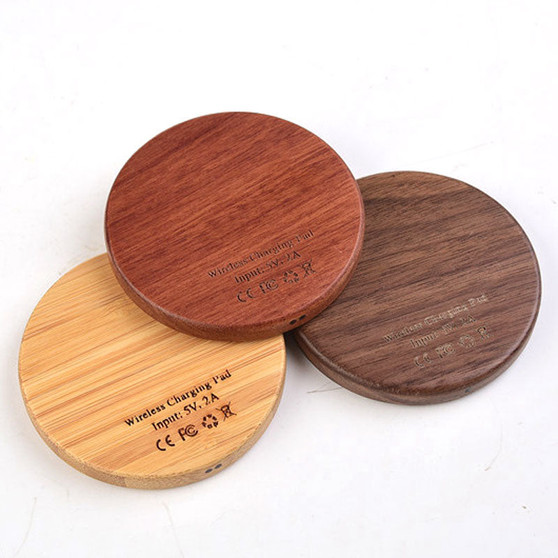 Qi Charger Wooden Nature Portable Wireless charger Fast charge For Samsung Galaxy S8 S7 Note 8 For Iphone 8 X Pad Phone