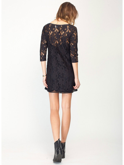 Gentle Fawn Hawk Lace Mini Dress | Black