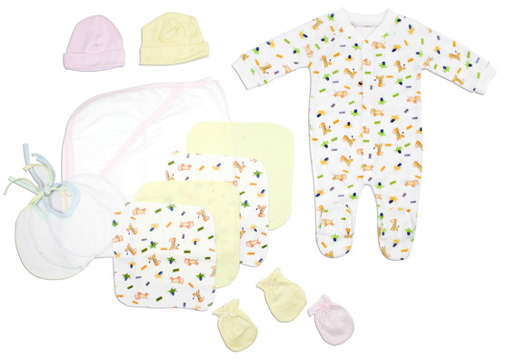 Bambini Newborn Baby Girls 13 Pc Layette Baby Shower Gift Set