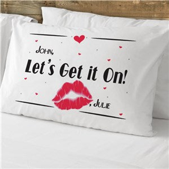 Personalized Let's Get It On Pillowcase