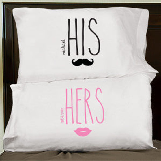 Personalized His and Hers Pillowcase Set