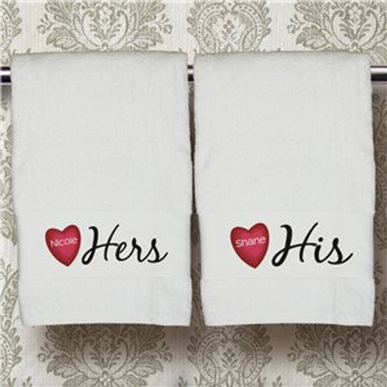 His & Hers Personalized Bath Towel