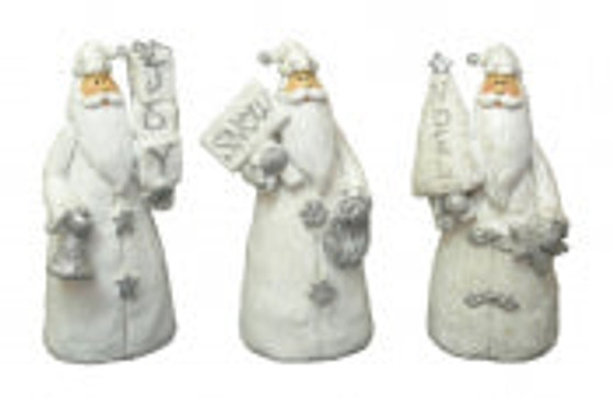 Resin Santa Figurines Set of Three