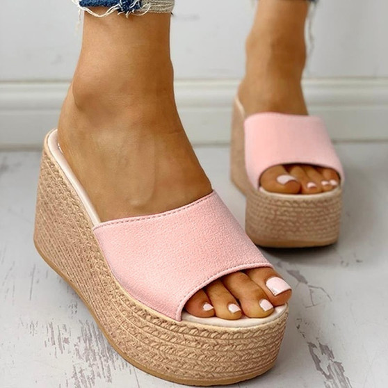 Summer Sandals Peep-Toe High-Heeled Platfroms Casual Wedges