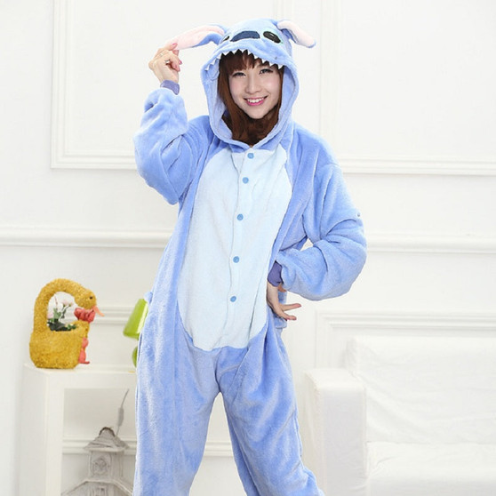Animal Blue Pink Stitch Angel Onesie Pajama Costume