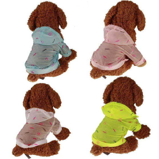 Summer Pet Clothes Lip Print Sun Protection Clothing