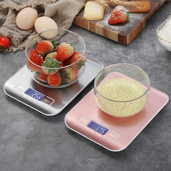 LCD Display 1g/0.1oz Stainless Steel Digital Kitchen Scale