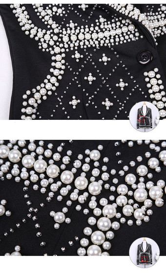 Beaded embellished blazer