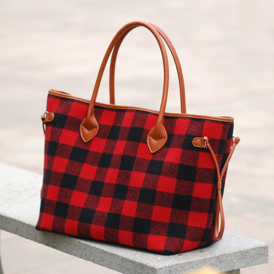 Plaid Weekender Tote Bag