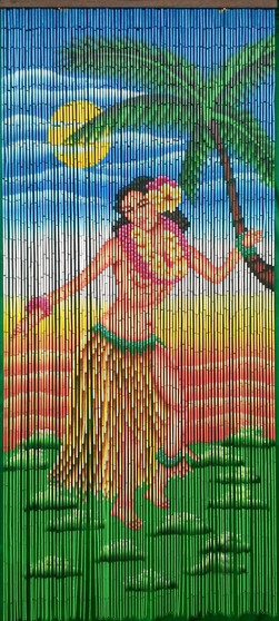 Dancing Hula Girl Curtain