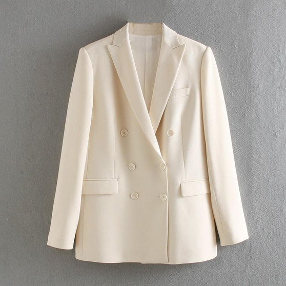 white blazer double breasted  suit jackets