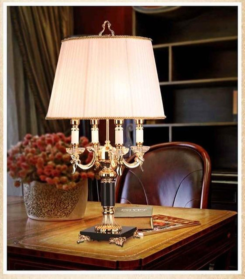 Elegant Table Lamps With Iron Finish