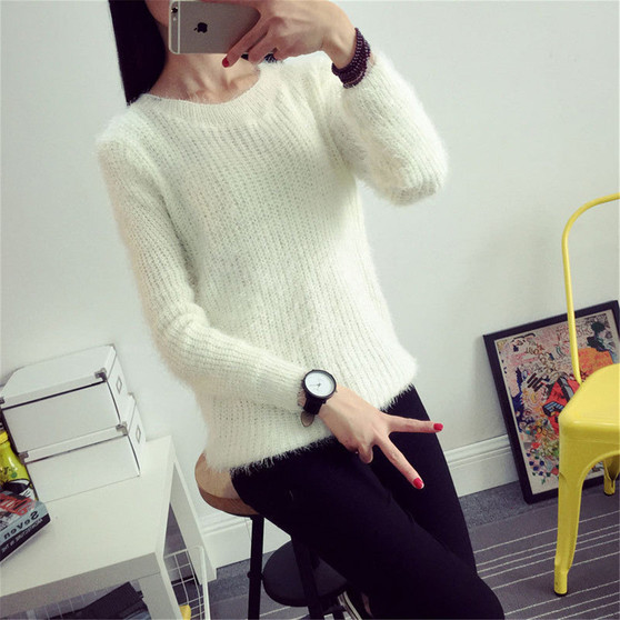 Fuzzy pullover sweater