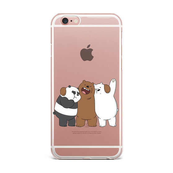 Funny we bare bears clear iPhone phone case