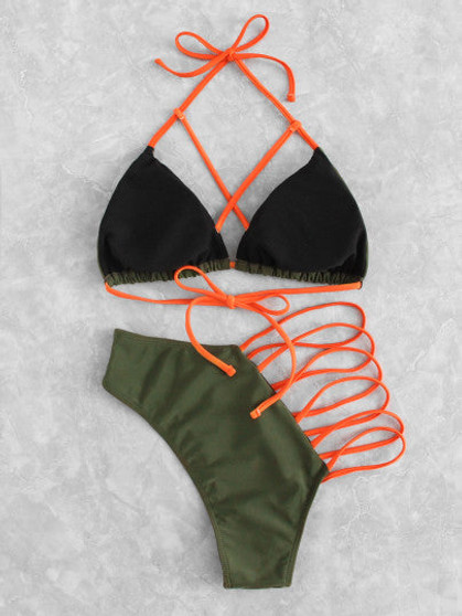 Strappy 2 piece fashion bikini swimwear