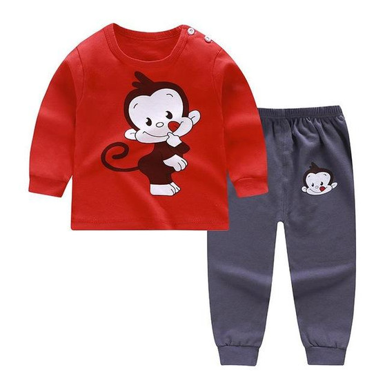 2020 New Baby Kids Pajamas Sets Cotton Long Sleeved Tshirt+pant Cartoon Girl Clothing Autumn 2pcs Sleepwear Suit Pyjama Trousers