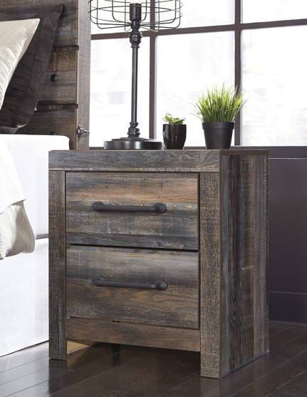 Ararat Rustic 2-Drawer Wood Nightstand