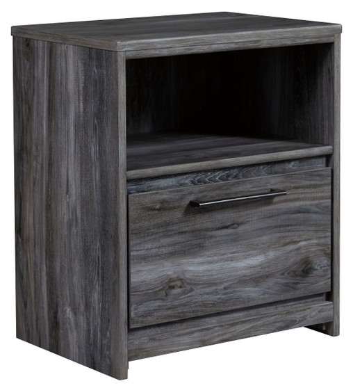 Baystorm Gray One Drawer Night Stand