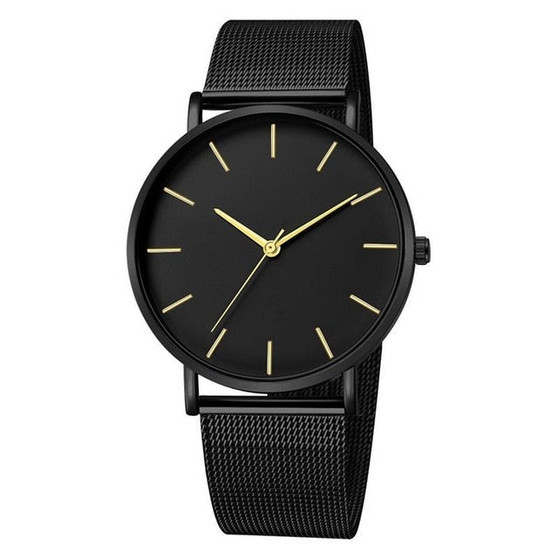 Stainless Steel Analog Quartz Wristwatch Minimalist  Watches