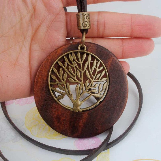 Tree of Life Wood Pendant