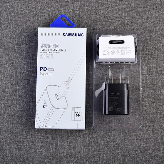 Original Samsung Galaxy Note 10 25W Super Fast Charging Adapter PD Charger 100CM USB C Cable