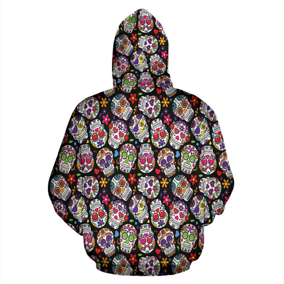 Multi-Colored Skull All Over Hoodie PF207