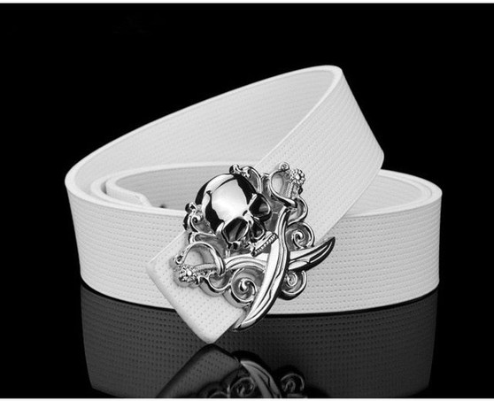 Top Quality Leather Skull Casual Belt