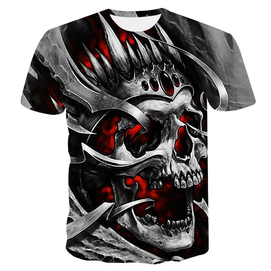 Summer 3D Skull T-shirt