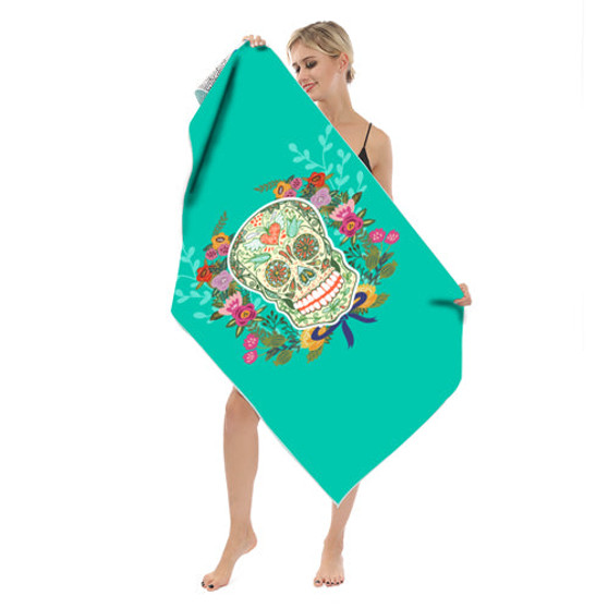 Sugar Skull Beach Towels