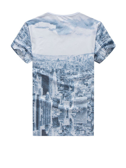 Casual Attractive Round Neck Scenery Printed T-Shirt