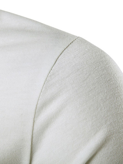Casual Long Sleeve Cowl Neck Plain Drawstring T-Shirt