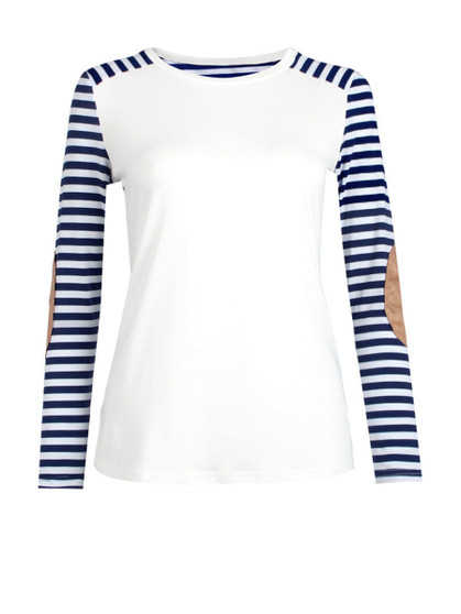 Casual Crew Neck Striped Long Sleeve T-Shirt