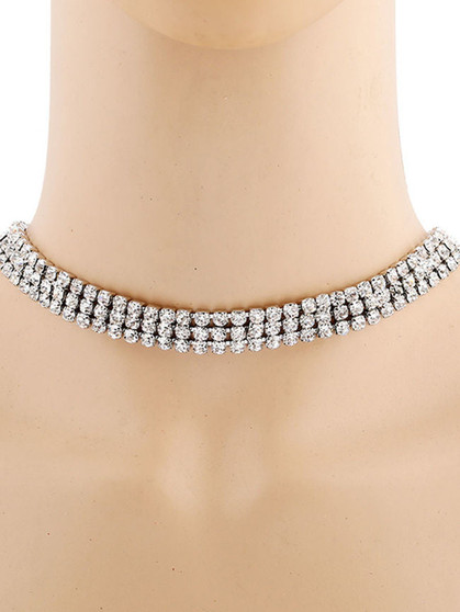Casual Fashion Rhinestone Embellished Necklace