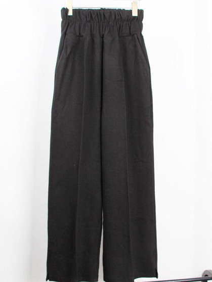 Simple 2 Colors Wide Leg Bottom Casual Pants