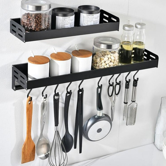 Wall-Mount Sherrie Spice Rack Storage Shelves