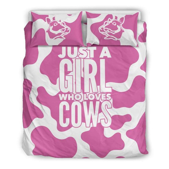 Pink Cow Lover Bedding Set